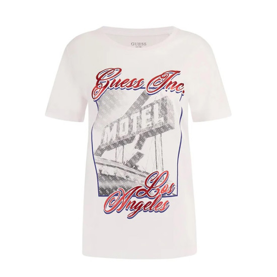 Guess Γυναικεία κοντομάνικη μπλούζα Postcard Tee